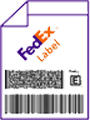 International Shipping Label Example - FedEx